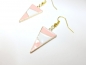 Preview: Dreieck Ohrringe rosa goldfarben triangle